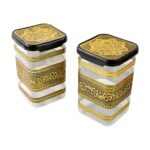 Plastic Rajwadi Container 2pcs set 1100ml - Sleeve Design by Nari Haat, Indian ethnic wear, women clothing, designer ...