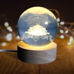 3D Crystal Ball Night Light for Bedroom & Home Decoration Gift (1 Pc) - Neckline Detail by Nari Haat, Indian ethnic w...