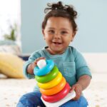 Plastic Baby Kids Teddy Stacking Ring Jumbo Stack Up Educational Toy 7pc - Sleeve Design by Nari Haat, Indian ethnic ...