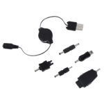 5 in 1 Universal Multi USB Charger Cable Connection kit for a Mobile Phone - Sleeve Design by Nari Haat, Indian ethni...