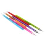Multi Colour Gel Pen Set, Set of 6 Colours (6 Pcs Set) - Sleeve Design by Nari Haat, Indian ethnic wear, women clothi...
