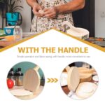 Small Wooden Dumpling Press Tool Tortilla Press Dough Dumpling (1 Pc) - Back View by Nari Haat, Indian ethnic wear, w...