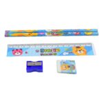 Cartoon Wooden Pencil Set for Kids (Mix Color / 1 Set) - Sleeve Design by Nari Haat, Indian ethnic wear, women clothi...