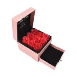 Preserved Eternal Rose Gift Box with Drawer & 9 Artificial Roses (1 Set) - Sleeve Design by Nari Haat, Indian ethnic ...