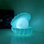 Pearl Shell Night Lamp Decorate Desk Lights Nursery Toy Lamp (Small Battery Operated) - Closeup Embroidery by Nari Ha...