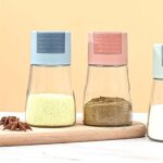 Glass Salt Dispenser for Cooking with 0.5g Precision (1 Pc) - Closeup Embroidery by Nari Haat, Indian ethnic wear, wo...