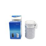Car Cupholder LED Ashtray – Portable Blue Light, Lid & Waste Bin, Cigarette Ashtray - Back View by Nari Haat, India...