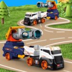 Large Truck Toys Include 2 Racing Cars+4 Ball, Light & Sounds (Battery Not Included) - Neckline Detail by Nari Haat, ...