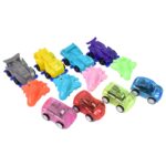 Mini Pull Back Car & Aeroplane Plastic Pull Back Car Cartoon Toys (12 Pcs Set) - Sleeve Design by Nari Haat, Indian e...
