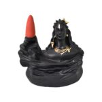 Adiyogi Shiva Backflow Smoke Fountain Incense Holder Burner (1 Pc) - Sleeve Design by Nari Haat, Indian ethnic wear, ...