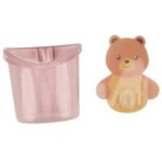 Multipurpose Teddy Bear Wall Toothbrush Holder – Waterproof & Self-Adhesive - Closeup Embroidery by Nari Haat, Indi...