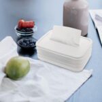 Simple Silicone Tissue Holder – Cube/Cylinder Tissue Box for Bathroom, Office - Closeup Embroidery by Nari Haat, In...