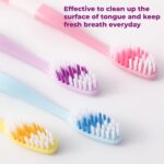 2-in-1 Tooth Brush Tongue Scraper, Soft Bristle & Long Handle (8Pcs) Soft Toothbrush - Full Detail by Nari Haat, Indi...
