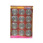 Self-Adhesive Wall Hooks (12 Pcs): Steel, Multipurpose for Home - Back View by Nari Haat, Indian ethnic wear, women c...