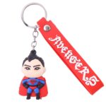 Cute Cartoon Silicone 3D Key Chain with Metal Hook & Strap (Pack of 1) - Sleeve Design by Nari Haat, Indian ethnic we...