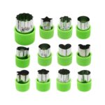 Stainless Steel Cookie Cutter Shapes Set, Baking Cooking Food Decoration (12 Pcs Set) - Sleeve Design by Nari Haat, I...