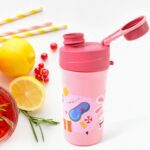 Plastic Lunch Box Leak Proof 2 Compartment with Bottle and Fork (1 Set / Mix Color) - Neckline Detail by Nari Haat, I...