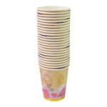 Disposable Paper Cups, Disposable Tea, Coffee Cups (24 Pcs Set / Mix Color & Design) - Sleeve Design by Nari Haat, In...