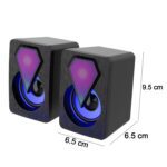 RGB Desktop Speakers, Plug, and Play USB Powered Speaker (2 Pc Set) - Neckline Detail by Nari Haat, Indian ethnic wea...