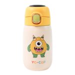 Stainless Steel Single Wall Insulated Flip Lid Kids Water Bottle (300 ML Approx) - Sleeve Design by Nari Haat, Indian...