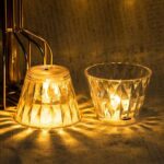Cup Shape Crystal Table Lamp, Diwali (1 Pc) - Back View by Nari Haat, Indian ethnic wear, women clothing, designer suit