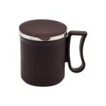Coffee Mug with Lid & Handle – Plastic Covered Stainless Steel Mug (200 ML, Random Color) - Sleeve Design by Nari H...