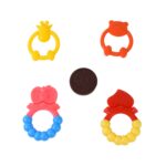 Silicone Baby Teething Toys (1 Pc / Mix Design) - Neckline Detail by Nari Haat, Indian ethnic wear, women clothing, d...