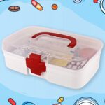 3-Compartment First Aid Box – Portable Medicine Storage with Tray & Clear Lid - Sleeve Design by Nari Haat, Indian ...
