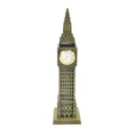 Big Ben London Clock Tower Miniature Metal Statue – Elegant Home Decor Gift - Back View by Nari Haat, Indian ethnic...