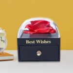 Preserved Eternal Rose Flower Gift Box Drawer (1 Pc) - Sleeve Design by Nari Haat, Indian ethnic wear, women clothing...