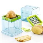 2-in-1 Potato Chipper & Slicer – French Fries Maker with Two-Blade Cutter (1 Pc) - Sleeve Design by Nari Haat, Indi...