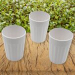 Small Plastic Coffee / Tea Cups Reusable Plastic Cup Mug(3 Pcs Set) - Neckline Detail by Nari Haat, Indian ethnic wea...
