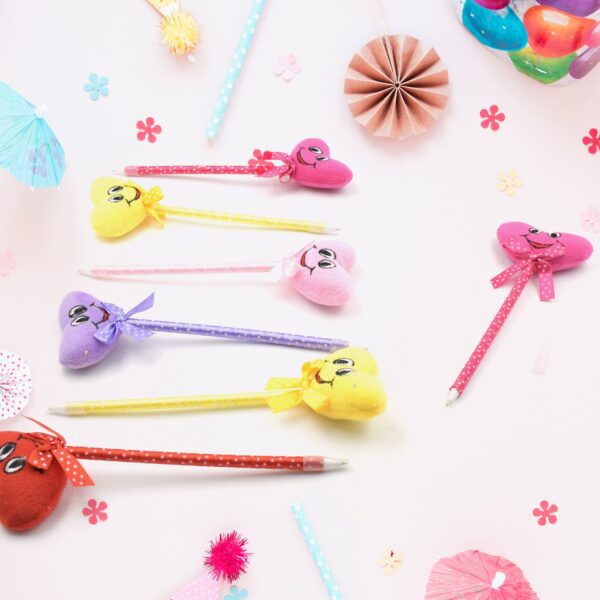 12 Pcs Cartoon Heart Design Writing Pens