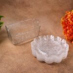 Plastic Household Flower Design Plates Dinner Plates Dish Tray (10 Pcs Set) - Front View by Nari Haat, Indian ethnic ...