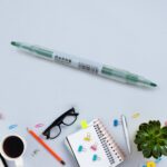 Dual-Headed Highlighter 6 Colors Pen  for Classroom and office  (6 Pc Set) - Neckline Detail by Nari Haat, Indian eth...