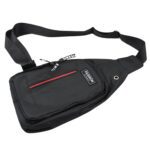 Waterproof Anti-Theft Crossbody Fanny Pack – (1 Pc, Black & Grey) - Sleeve Design by Nari Haat, Indian ethnic wear,...