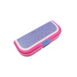 Multipurpose Cartoon Pencil Box – 2-Compartment Compass Box for Kids (Mix Color 1 Pc) - Back View by Nari Haat, Ind...