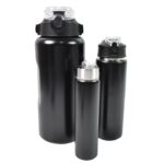 3 in 1 Stainless Steel Insulated Water Bottle – Double Wall Vacuum (3 Pcs Set) - Sleeve Design by Nari Haat, Indian...