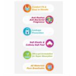 Travel-Friendly Diapers: Champs Small Diaper Pants (5 Pack) - Leakproof - Sleeve Design by Nari Haat, Indian ethnic w...