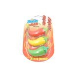 3D Fancy Colorful Chili Shape Erasers – Mini Novelty Eraser Set (3 Pc) - Sleeve Design by Nari Haat, Indian ethnic ...