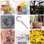 Eye Hooks Screw in Heavy Duty, Stainless Steel Eye Bolts Screw (7 Pc Set) - Back View by Nari Haat, Indian ethnic wea...