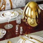 Premium Cutlery Set 24 Pcs with Oval Shaped Stand  (Golden / 24 pcs set) - Full Detail by Nari Haat, Indian ethnic we...