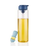 2 in 1 Transparent Oil Dispenser with Silicone Oil Dropper Nozzle (1 Pc / With Brush / 1 Ltr) - Sleeve Design by Nari...