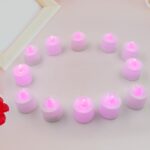 Pink Flameless LED Tealights for Festive Home Decor (Pack of 12) - Back View by Nari Haat, Indian ethnic wear, women ...