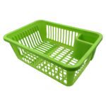 Multipurpose Plastic Kitchen Basket for Vegetables Fruits WashingOrganizer 43×30 cm - Closeup Embroidery by Nari Haa...