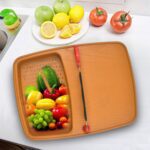 Thick Plastic Kitchen Chopping Cutting Slicing Tray with Holder - Full Detail by Nari Haat, Indian ethnic wear, women...