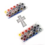 Paint by Number Kits 2 Set 20 Number Color, 6 paint brushes (2 Set) - Sleeve Design by Nari Haat, Indian ethnic wear,...