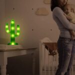 LED Cactus Light, LED Desk Lamp, LED Table Lamp (1 Pc / Battery not Included) - Fabric Detail by Nari Haat, Indian et...