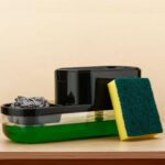 2 in 1 Plastic Dish Soap Liquid Dispenser Sponge Holder ,Sabudani  (1 Set) - Fabric Detail by Nari Haat, Indian ethni...