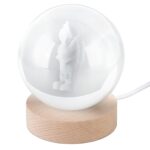 Moon 3D Crystal Ball Lamps with Base For Bedroom 3D Lamps (1 Pc) - Sleeve Design by Nari Haat, Indian ethnic wear, wo...
